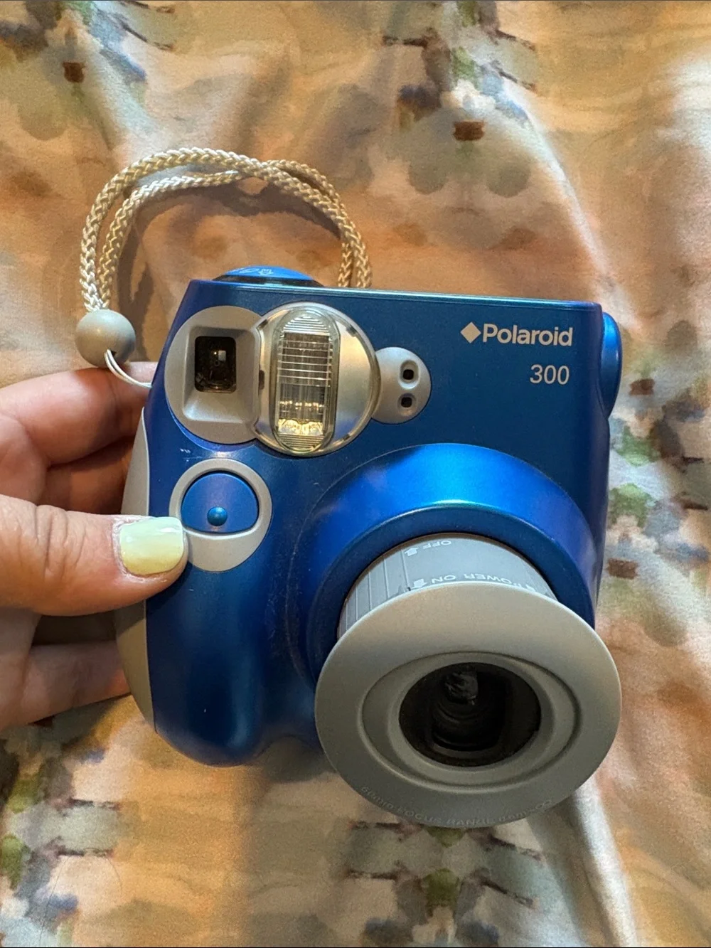 Polaroid 300 Instant Camera - Metallic Blue with Silver Accents